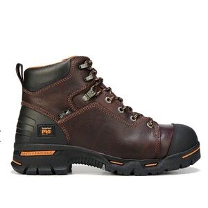 Timberland Pro Mens Brown Leather Endurance Saftey Toe Work Boots Sz 10 W New